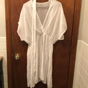 White beach cover up